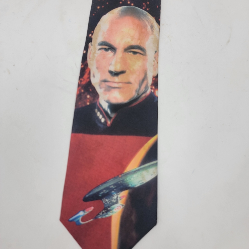 Vintage 1994 Star Trek Captain Jean-Luc Picard Paramount Pictures Neck Tie